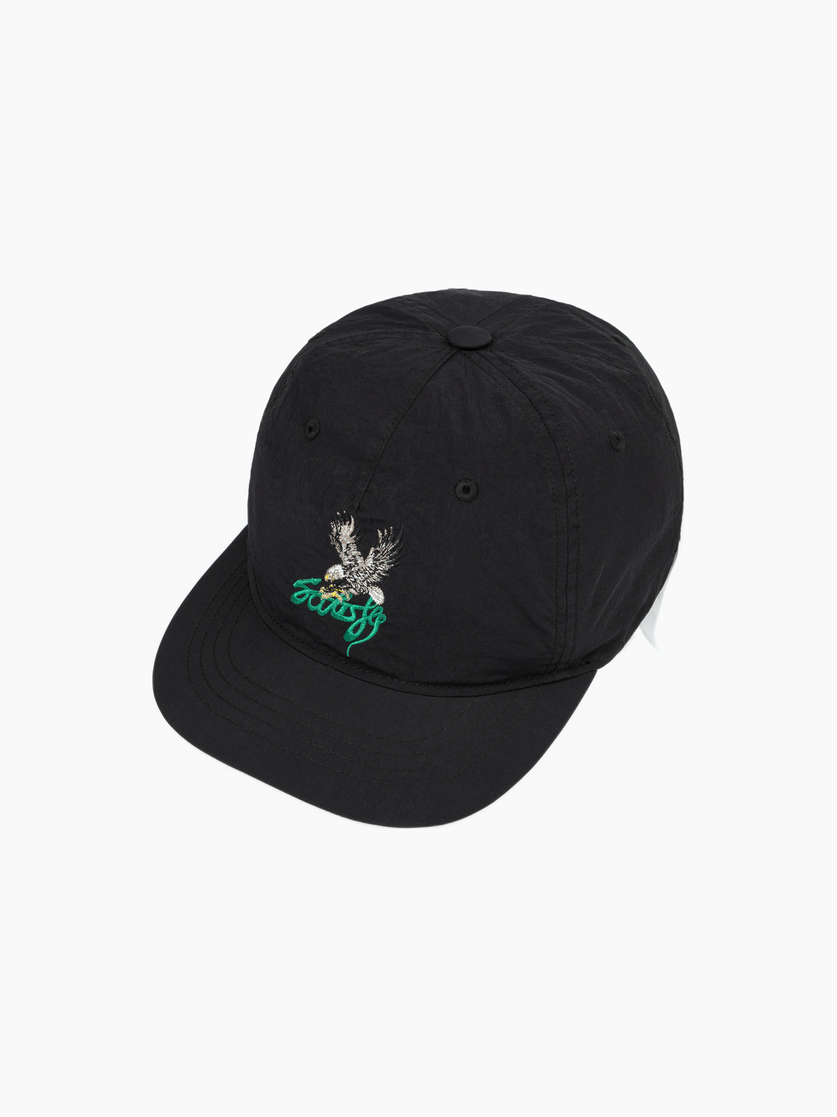 FliteSilk 5 Panel Pinch Cap Matte BLACK Eagle