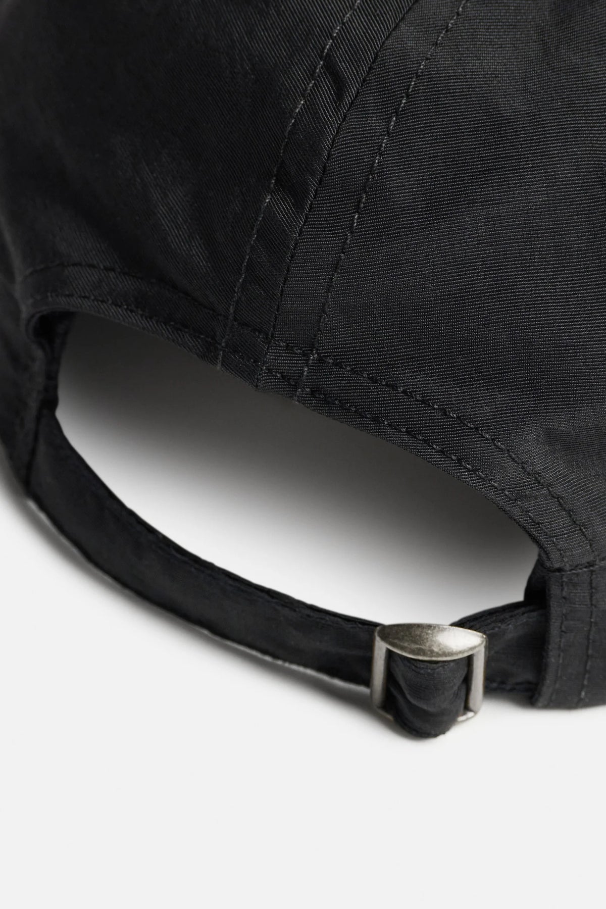 Paneled Nylon Hat Black