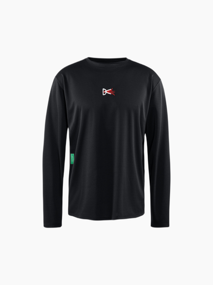 Long Sleeve Boxy Training Tee Black