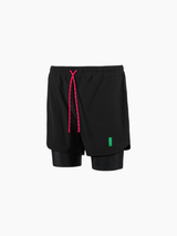 Layered Training Shorts Black/Black