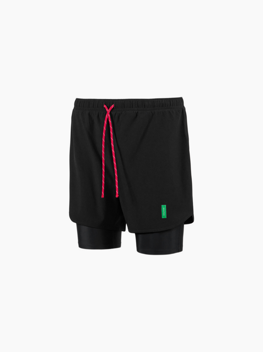 Layered Training Shorts Black/Black