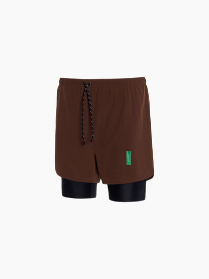 Layered Training Shorts Espresso/Black
