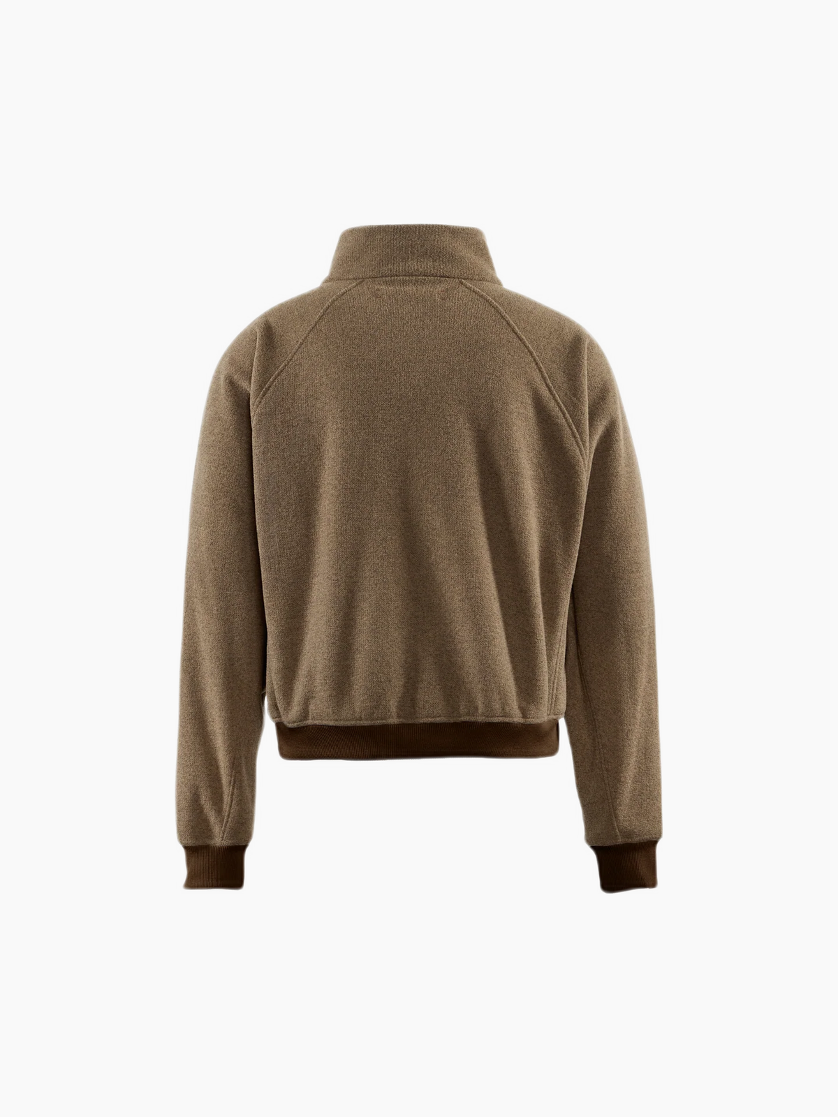 Reverse Brushed Full-Zip Fleece Melange Brown