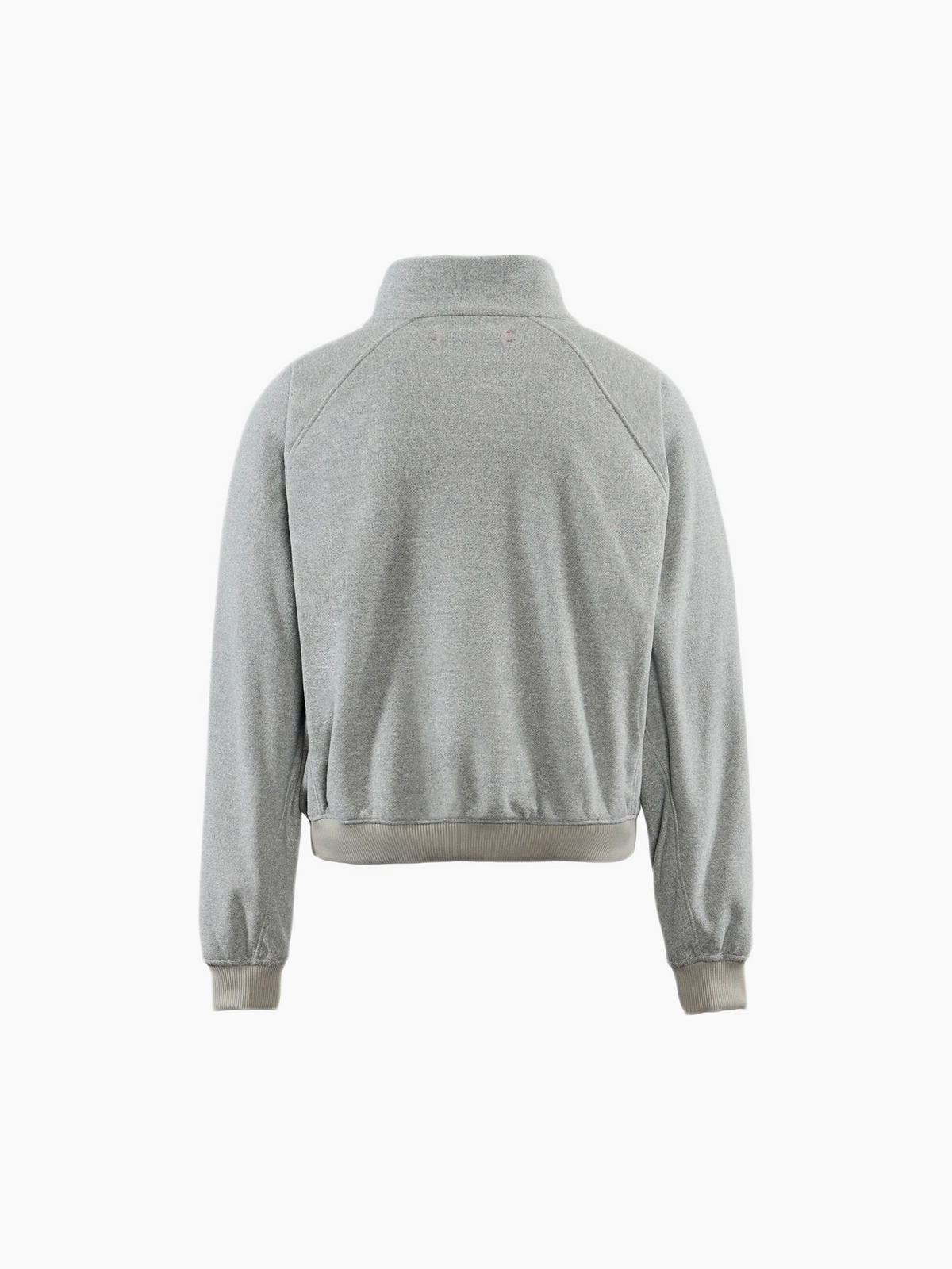 Reverse Brushed Full-Zip Fleece Melange Grey