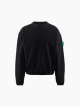 Reverse Brushed Crewneck Fleece Black