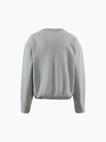 Reverse Brushed Crewneck Fleece Melange Grey