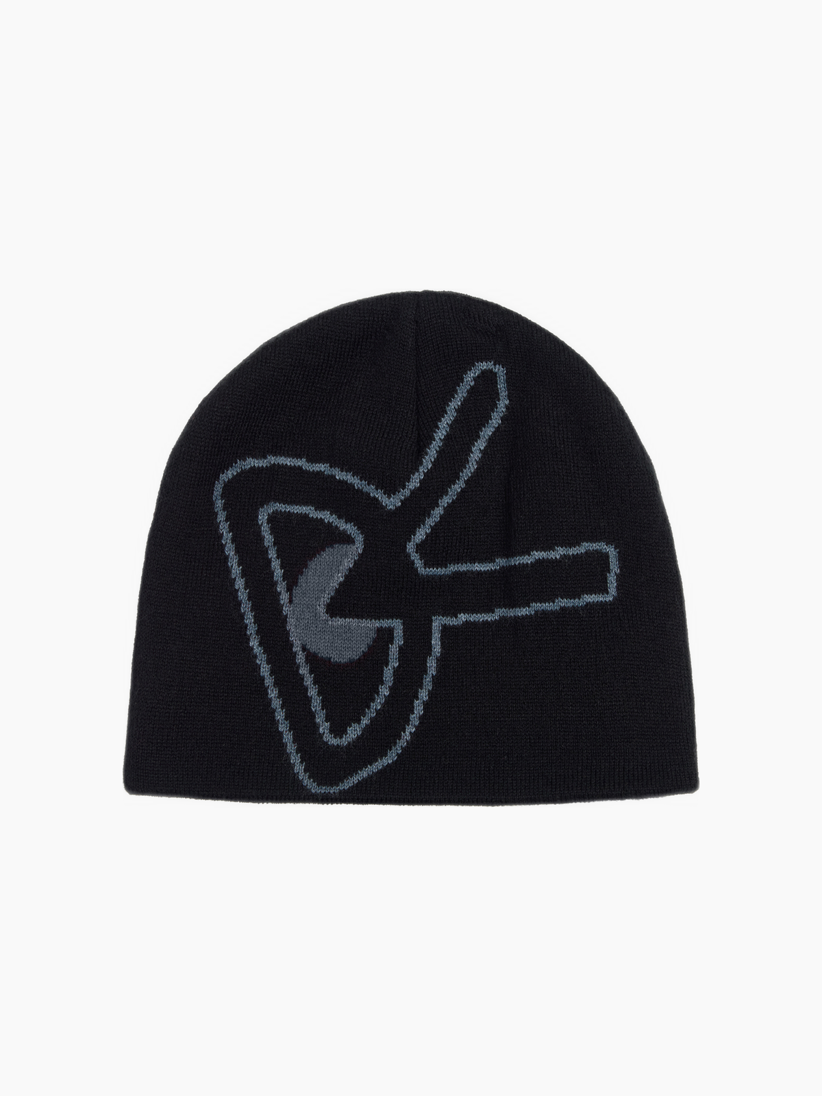 Merino Wool Beanie Black/Grey