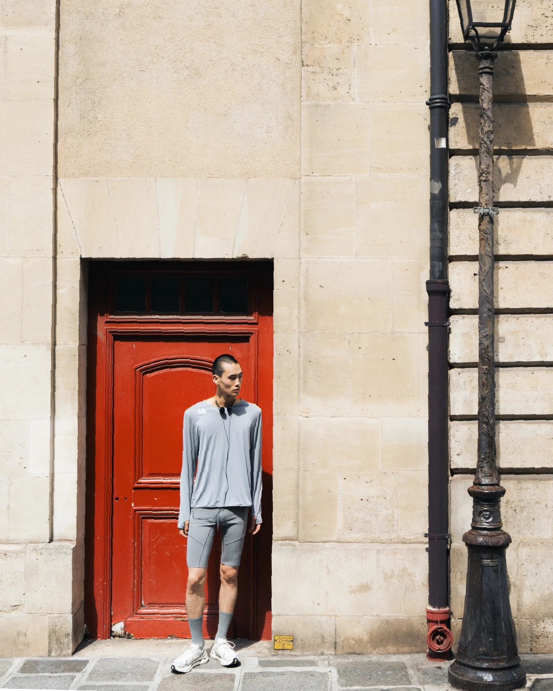 Motion L/S Tee CEMENT