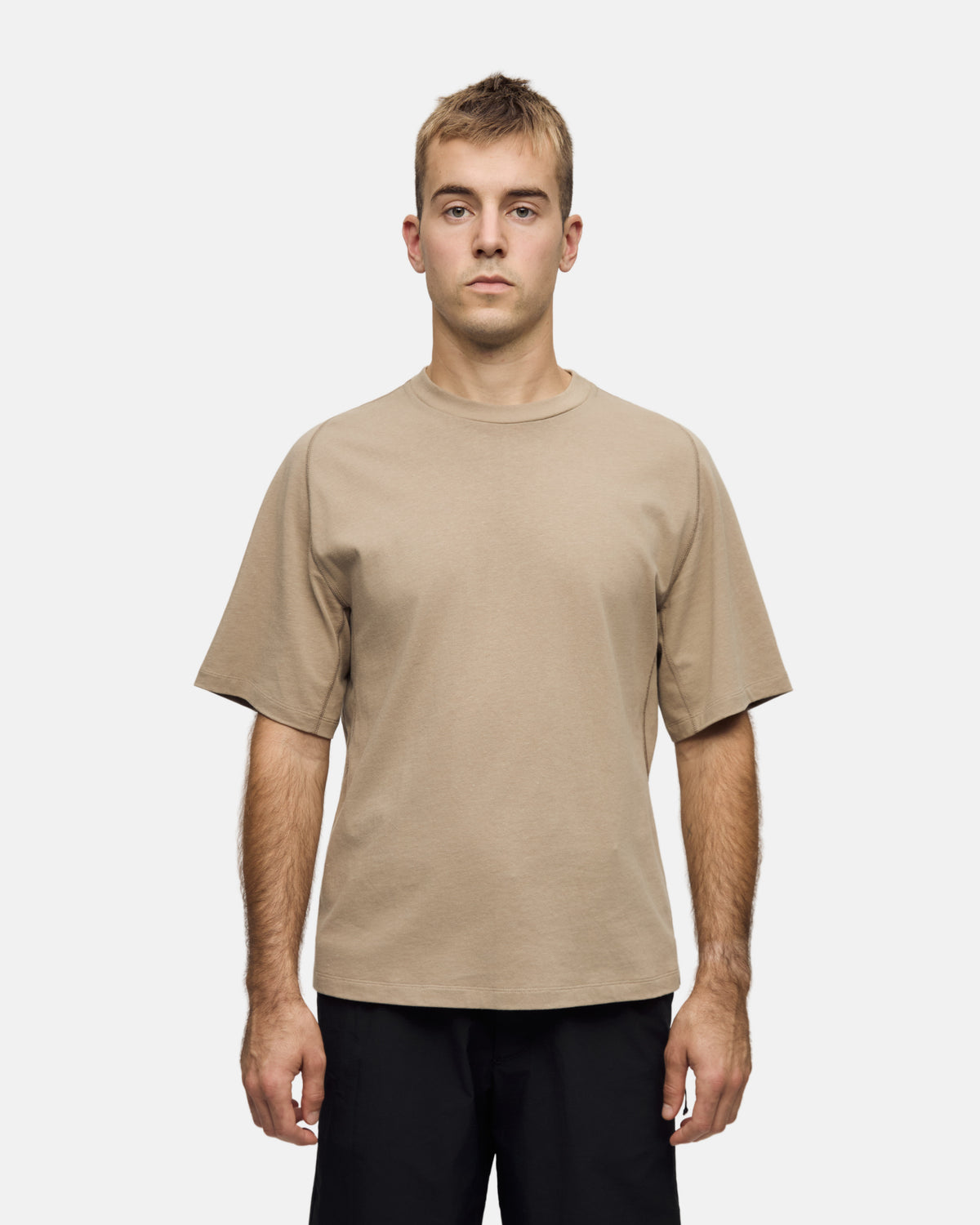 Lateral Peak SS T Greige (wordmark)