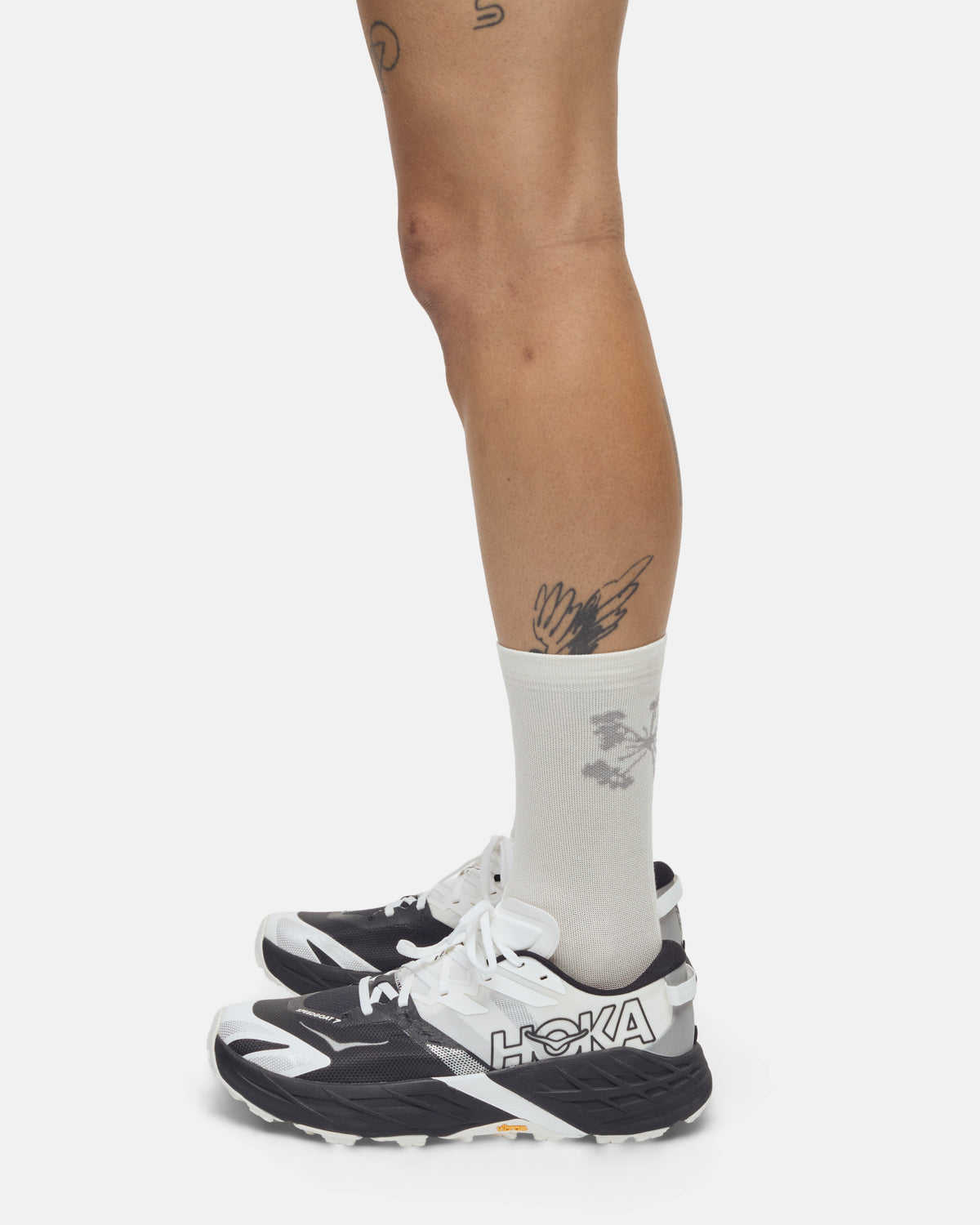 Pattern Active Sock Bone White